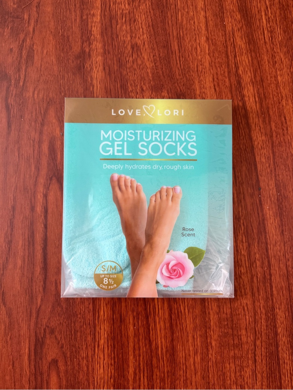 Moisturizing Gel Socks - Aqua (Rose Scent)